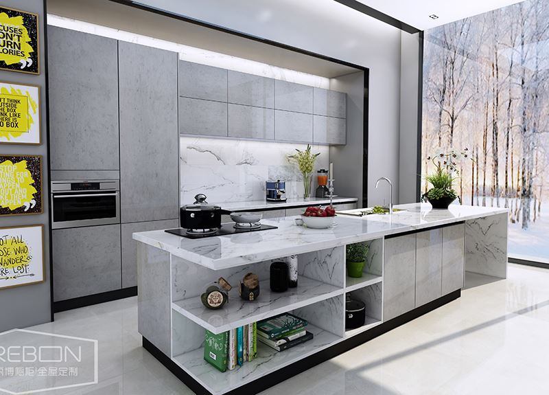 Grey Modern PVC Cupboards