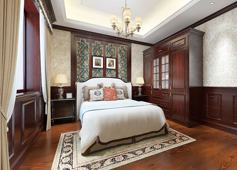 solid wood cherry wood wardrobe