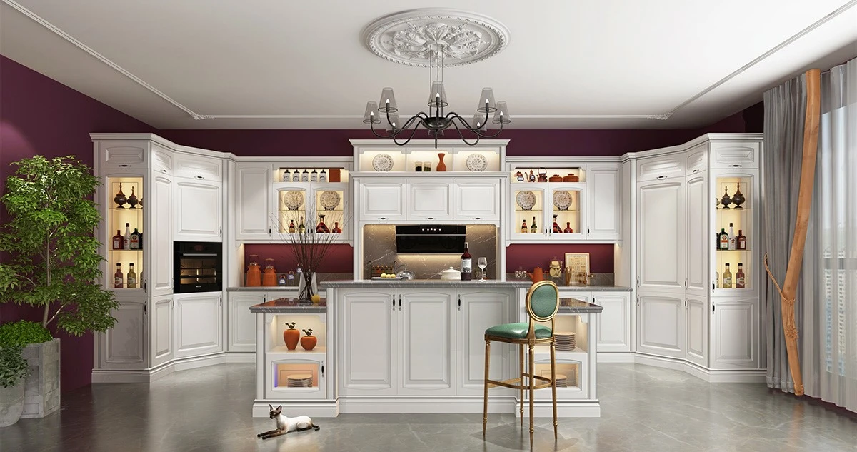 high end classical PVC kitchen cabinet high end classical PVC kitchen cabinet