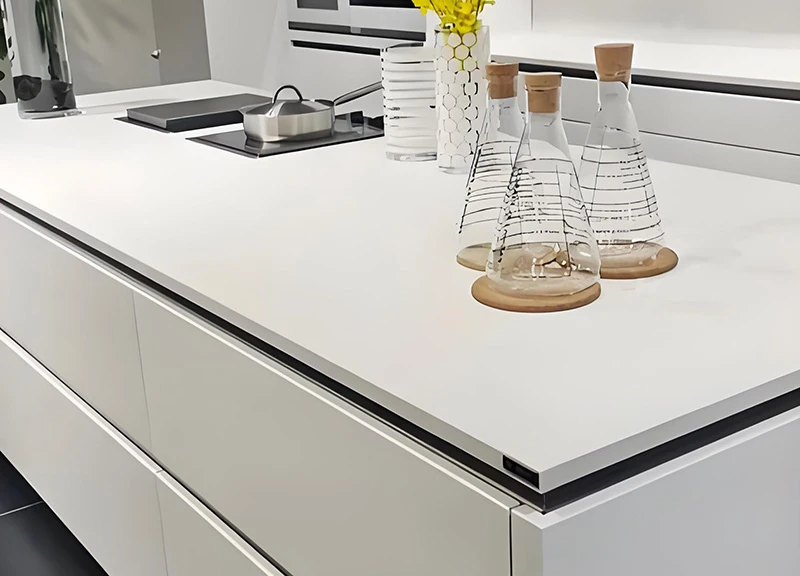 matte white countertop